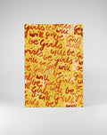 Girls will be girls Postkarte – Karte mit gemaltem Schriftzug