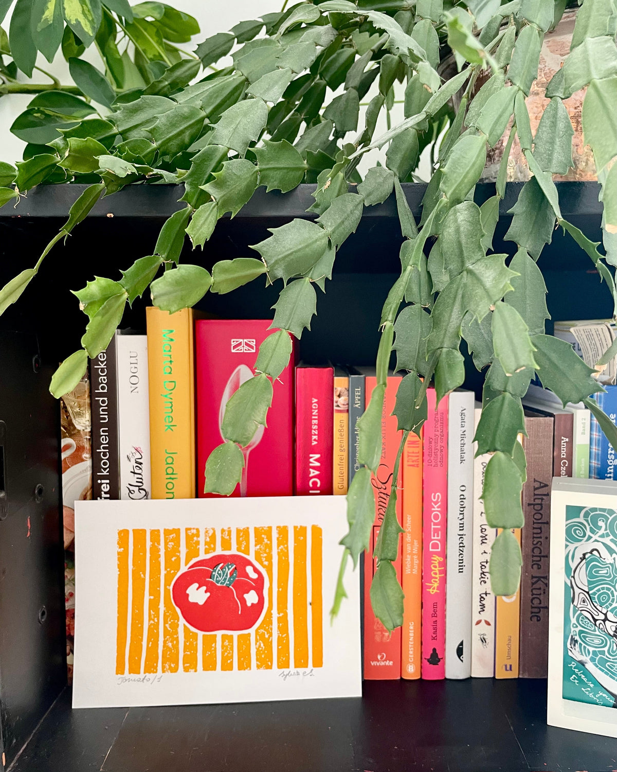 Tomate Linoldruck – handgedruckter Kunstdruck