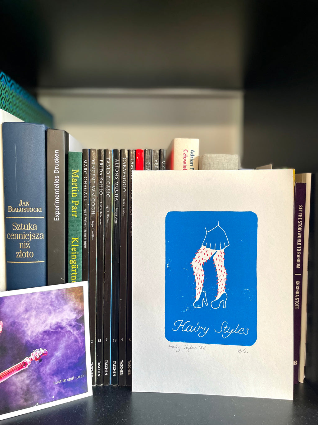 Hairy Styles Linoldruck – handgedruckter Kunstdruck